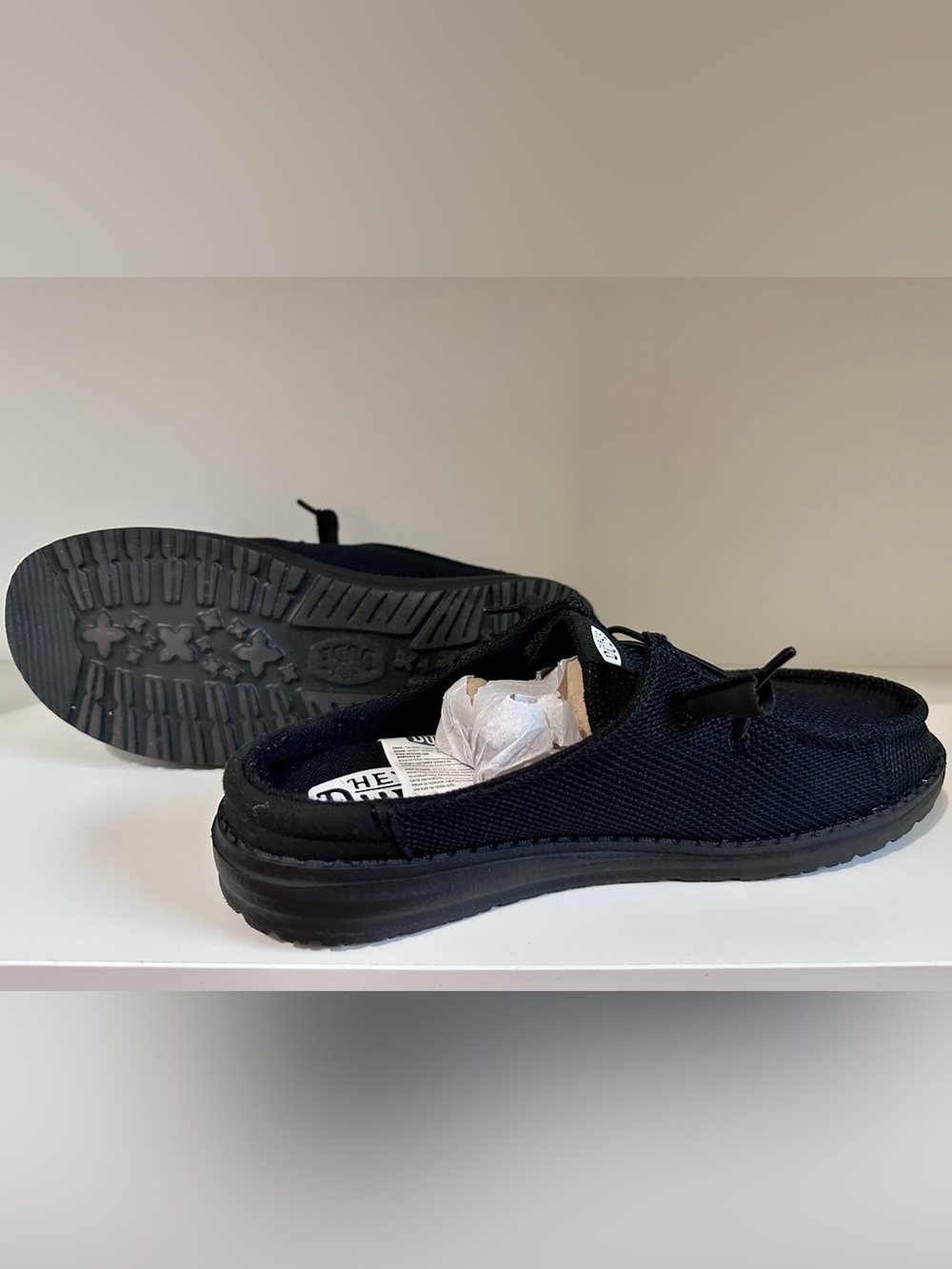 Hey Dude Black Casual Mesh Slip-On Shoes - Picture 3 of 4